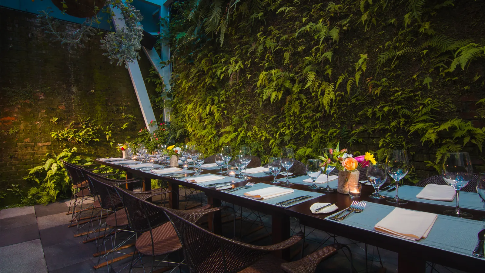The garden of the Silvestre Restaurant
