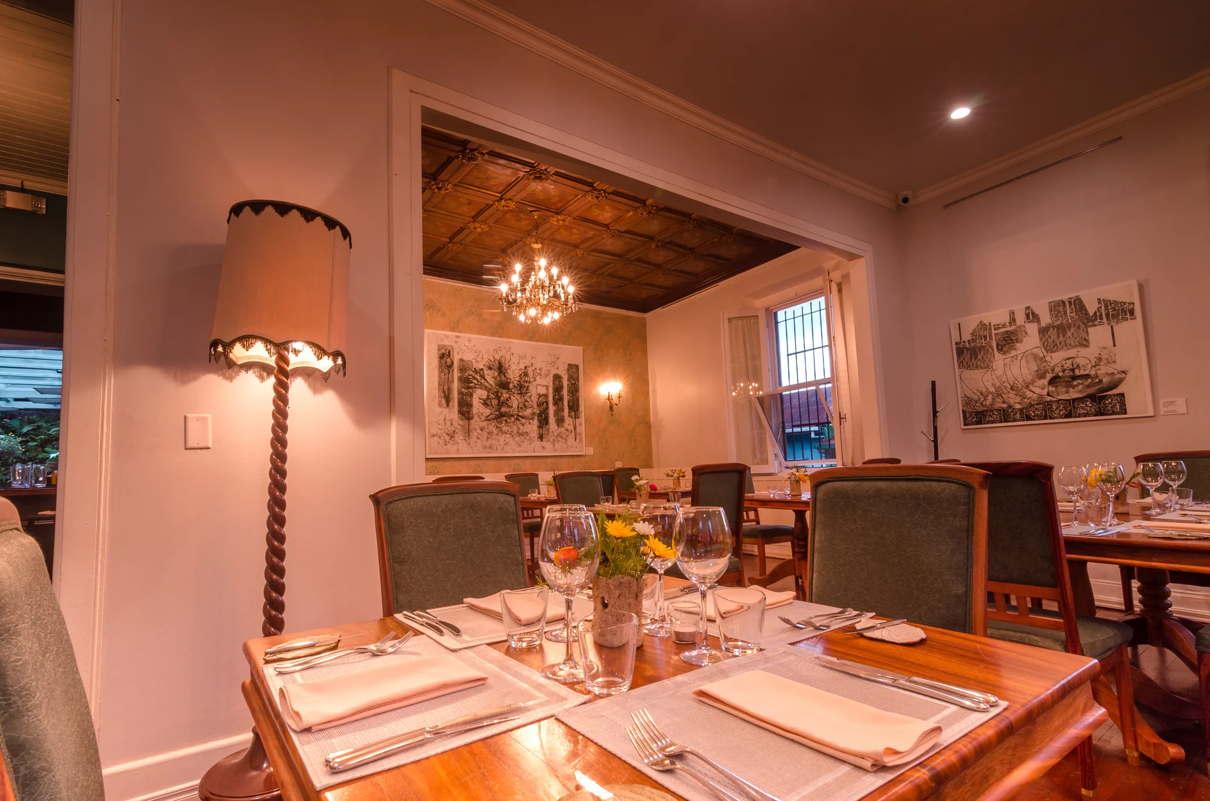 The main room of the Silvestre Restaurant
